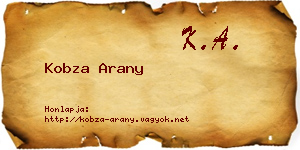 Kobza Arany névjegykártya